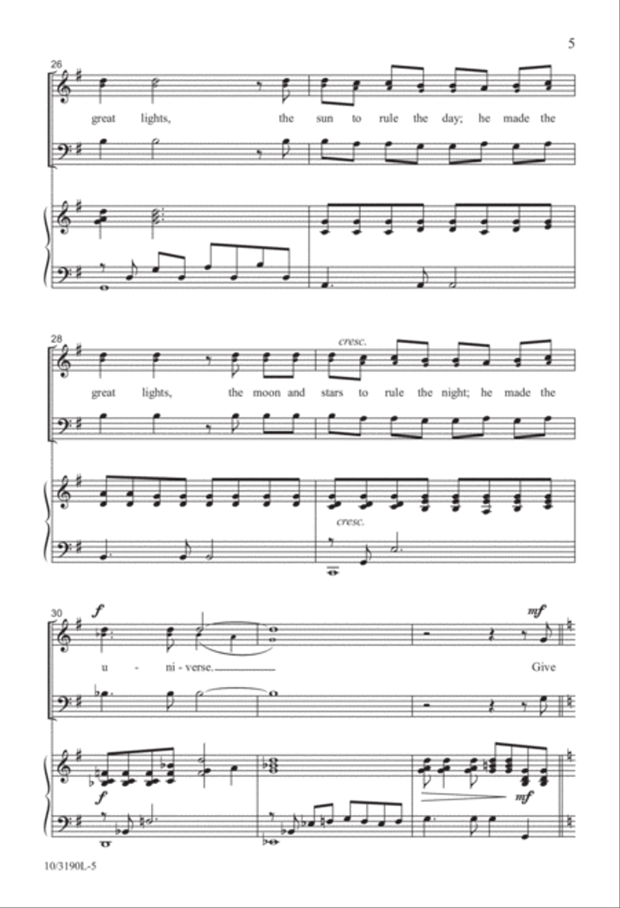 A Psalm of Thanks 2-Part scores gallery preview page 5
