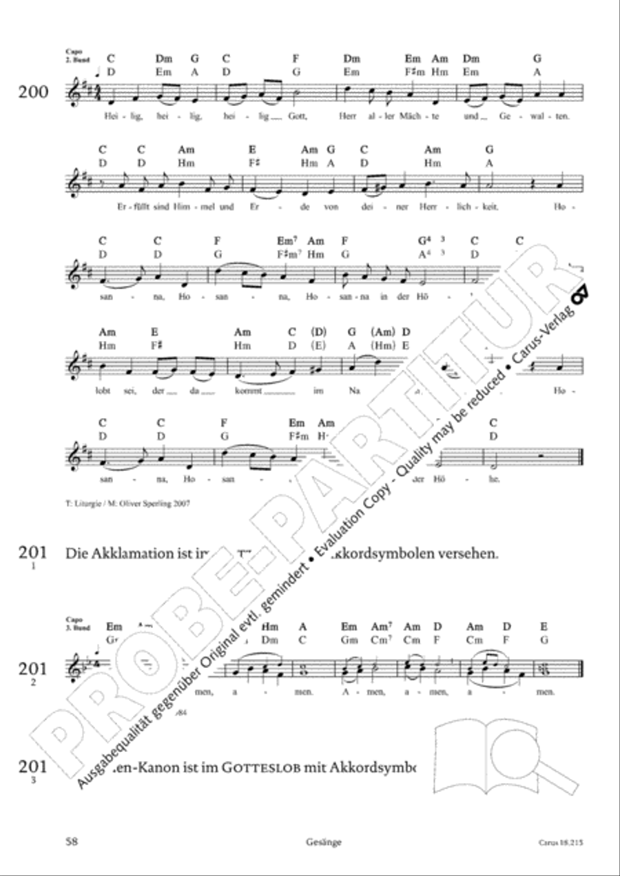 Gitarrenbuch zum Gotteslob Guitar scores gallery preview page 56