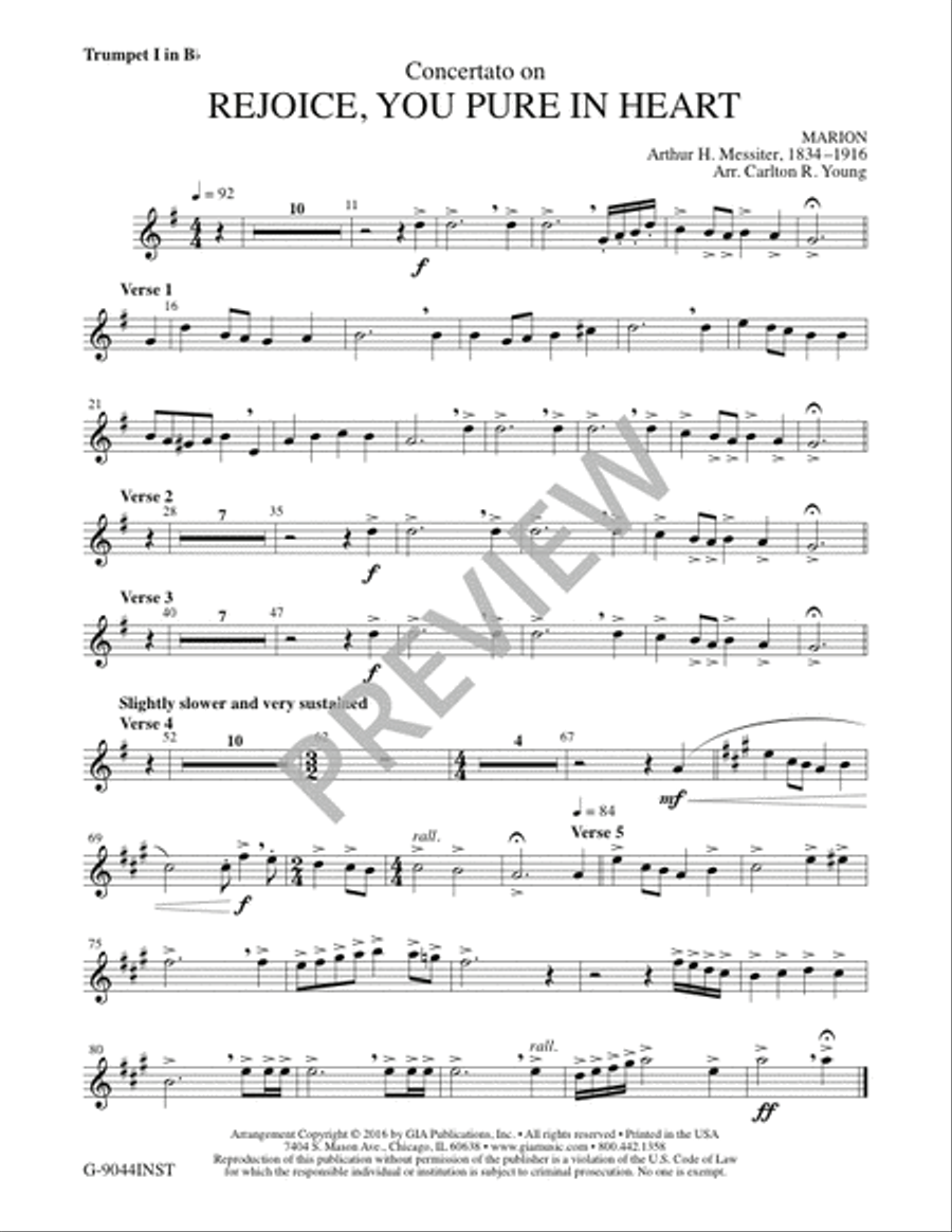 Rejoice, You Pure In Heart - Full Score and Parts 4-Part scores gallery preview page 19