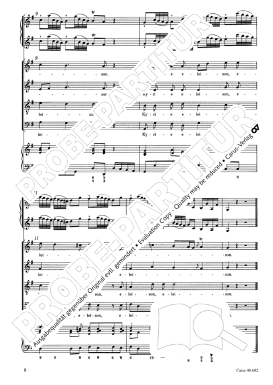 Missa brevis 4-Part scores gallery preview page 9