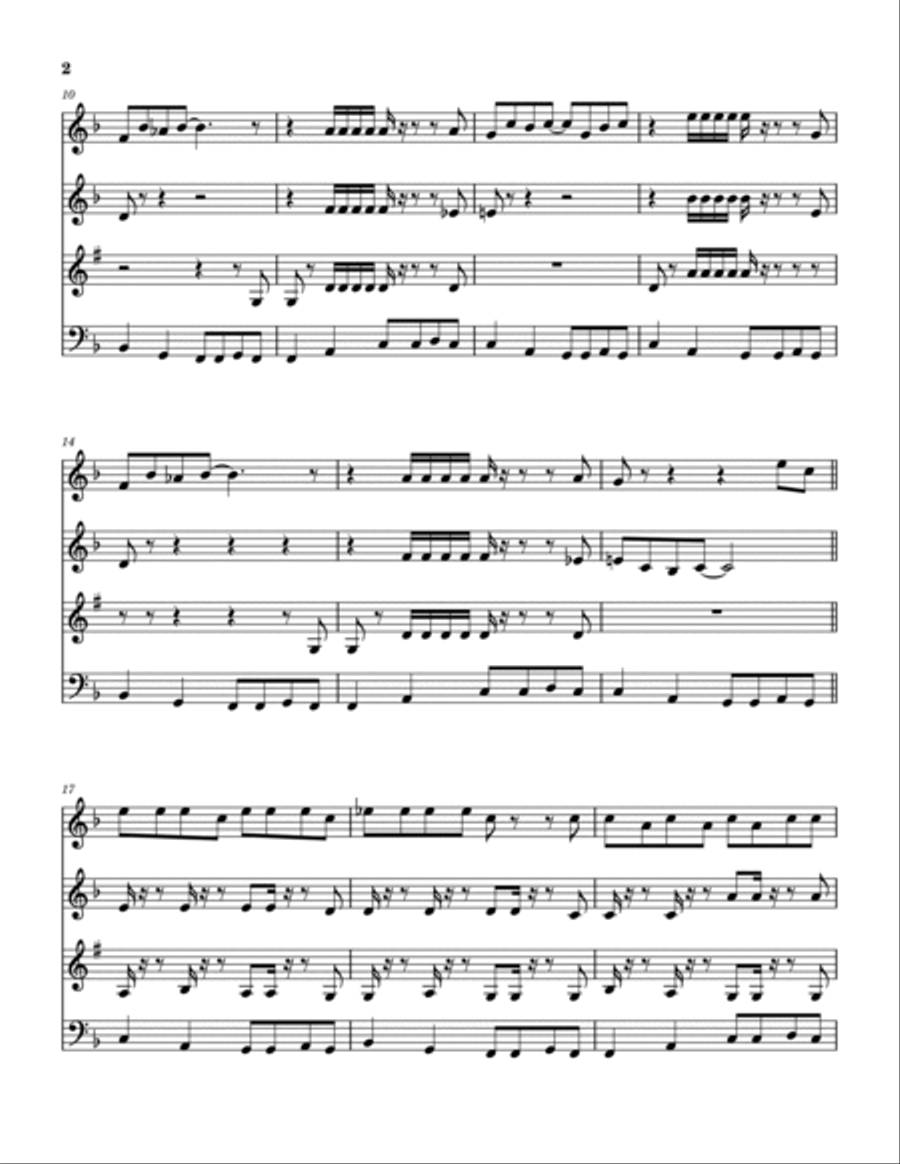 Takin' Care Of Christmas Woodwind Quartet scores gallery preview page 3
