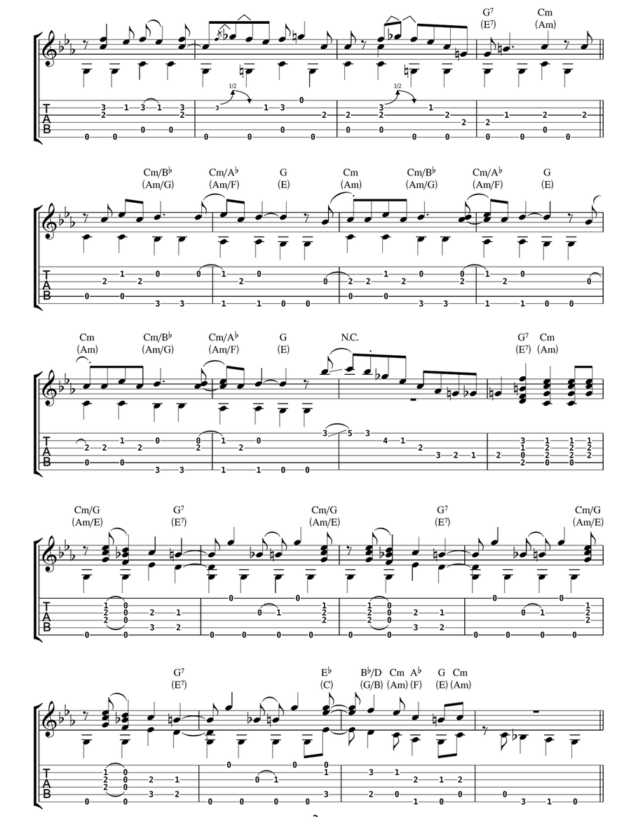Angi Angi Acoustic Guitar scores gallery preview page 2