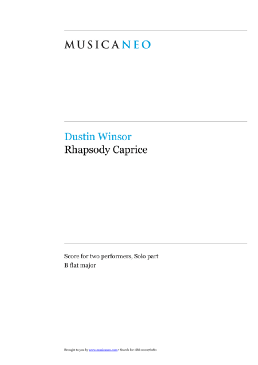 Rhapsody Caprice Rhapsody Caprice Clarinet Solo scores gallery preview page 1