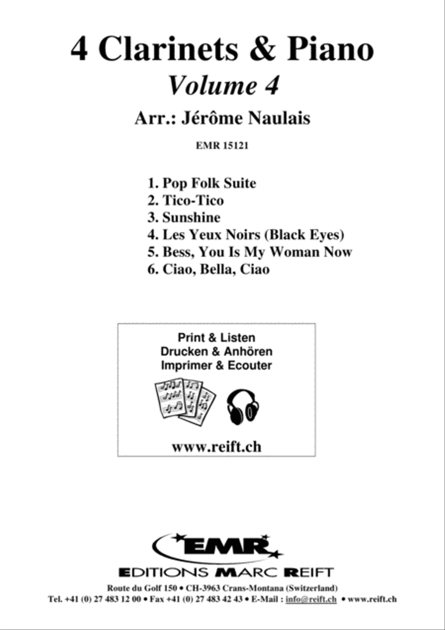 4 Clarinets & Piano Vol. 4 Clarinet scores gallery preview page 2
