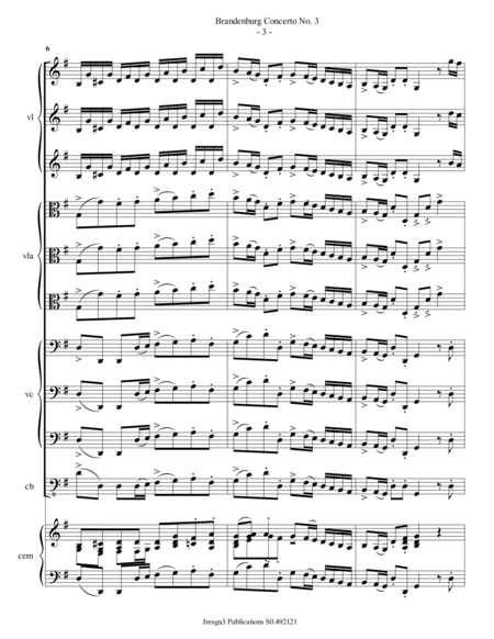 Bach: Brandenburg Concerto No. 3 for Strings image number null
