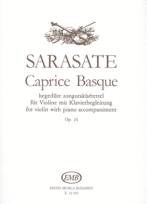 Book cover for Caprice Basque op. 24