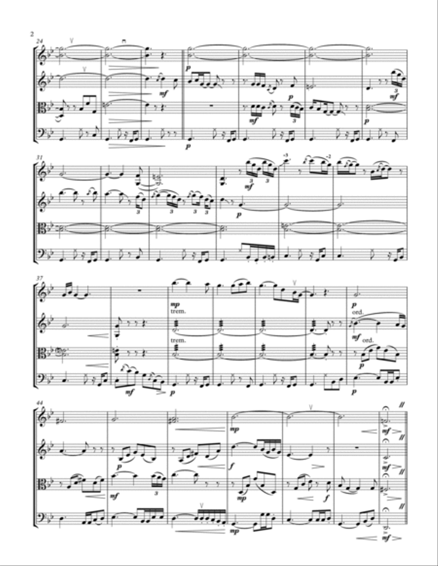 Shine On You Crazy Diamond (Parts 1-5) String Quartet scores gallery preview page 2