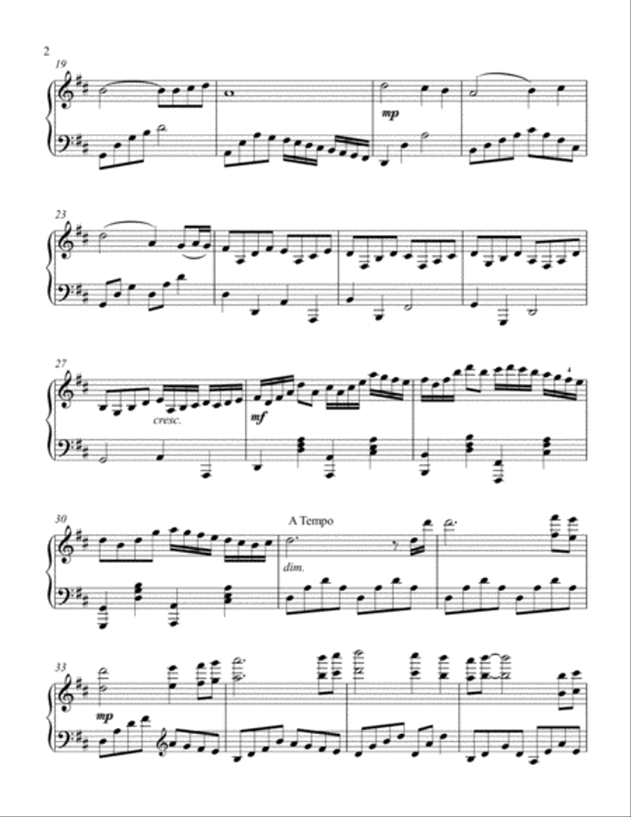 Pachelbel's Noel (late intermediate piano solo) Piano Solo scores gallery preview page 3