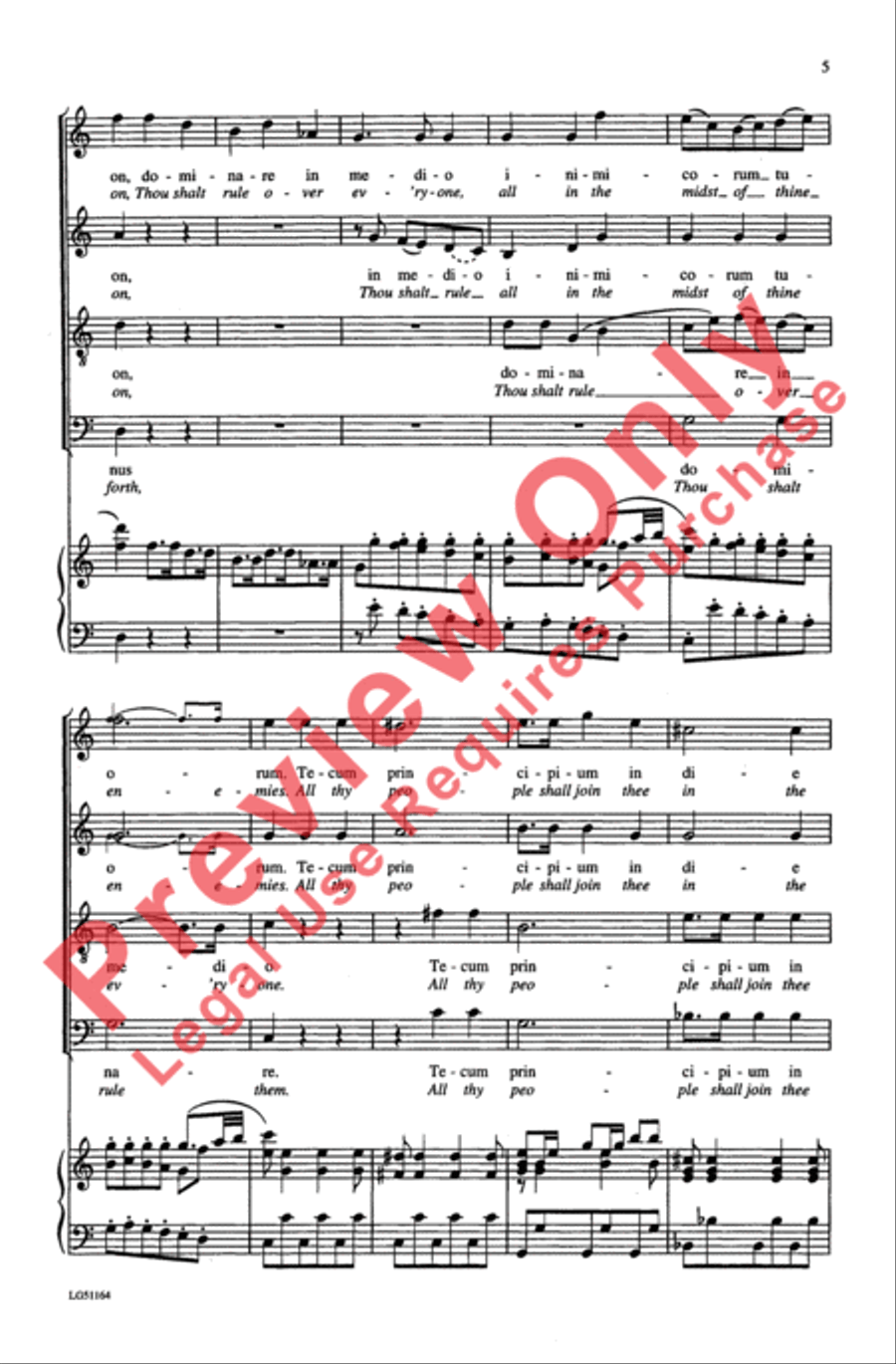 Dixit Dominus, K. 399 4-Part scores gallery preview page 5