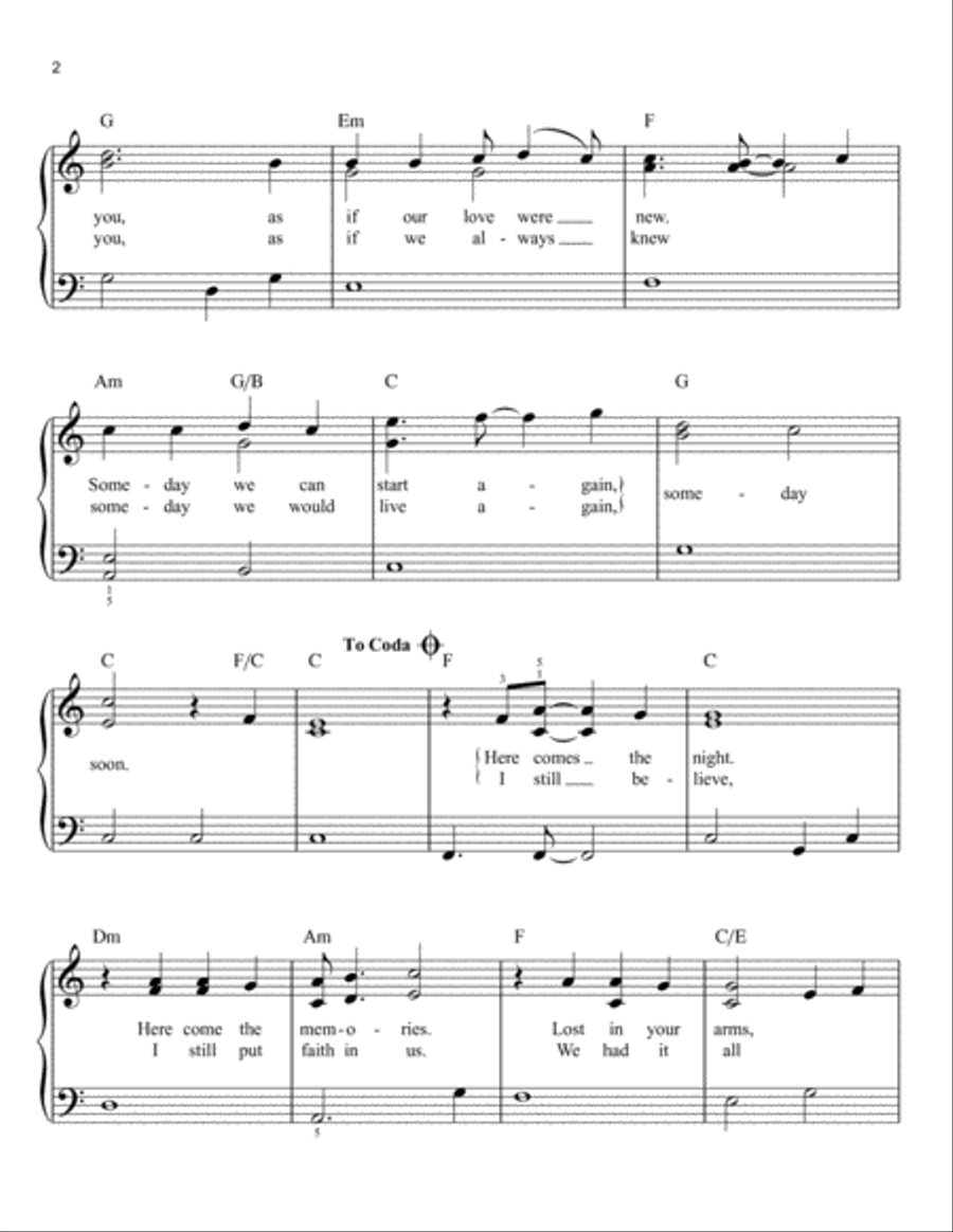 Someday Out Of The Blue (Theme from El Dorado) Voice scores gallery preview page 2