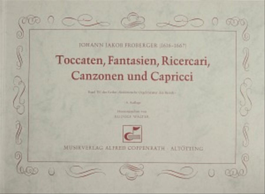 Froberger: Toccaten und Fantasien fur Orgel Organ Solo scores gallery preview page 1
