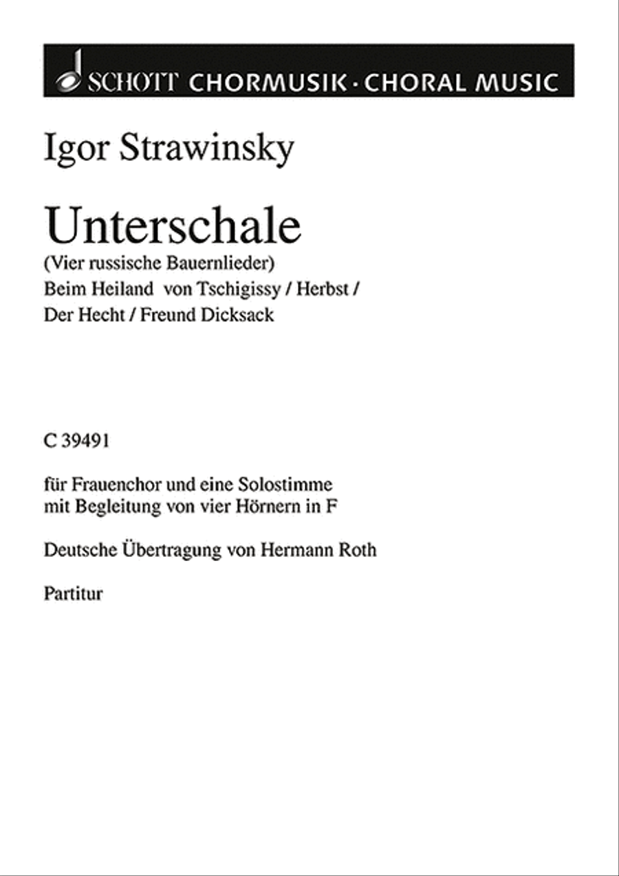 Unterschale Ssaa/4 Horns Unterschale Ssaa/4 Horns SSAA scores gallery preview page 1
