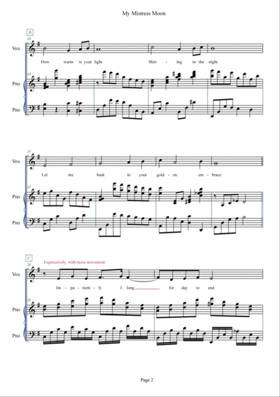 My Mistress Moon Voice scores gallery preview page 2