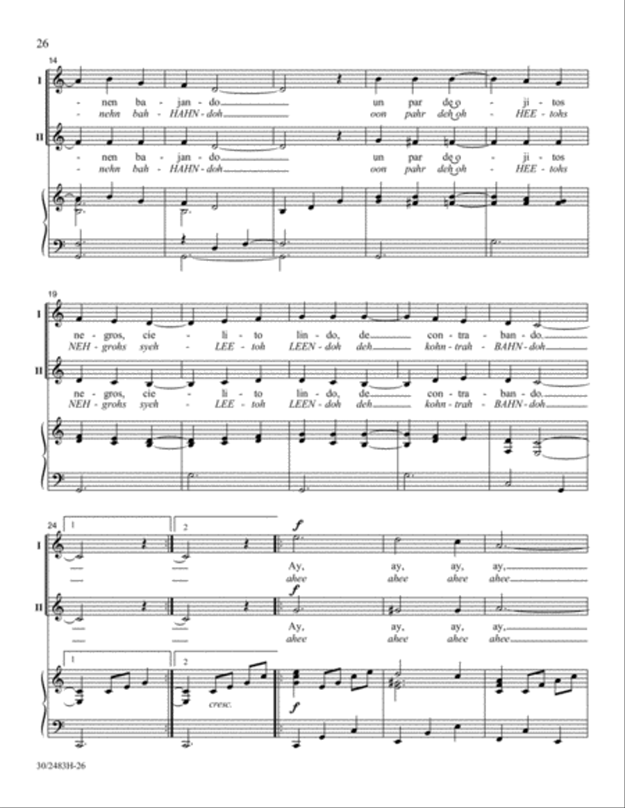 Friends to the North and Friends to the South Unison Choir scores gallery preview page 27