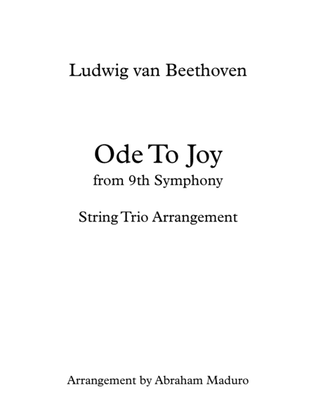 Book cover for Beethoven´s Ode To Joy Two Violins-Cello Trio