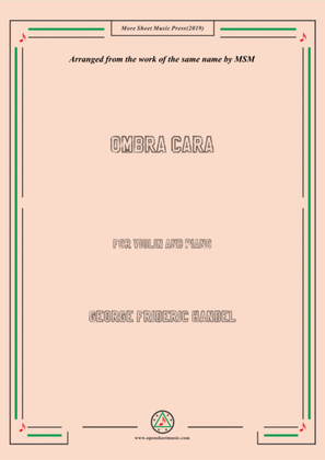 Book cover for Handel-Ombra cara,for Violin and Piano