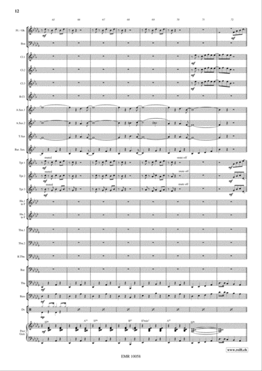 Stompin' At The Savoy Concert Band scores gallery preview page 13