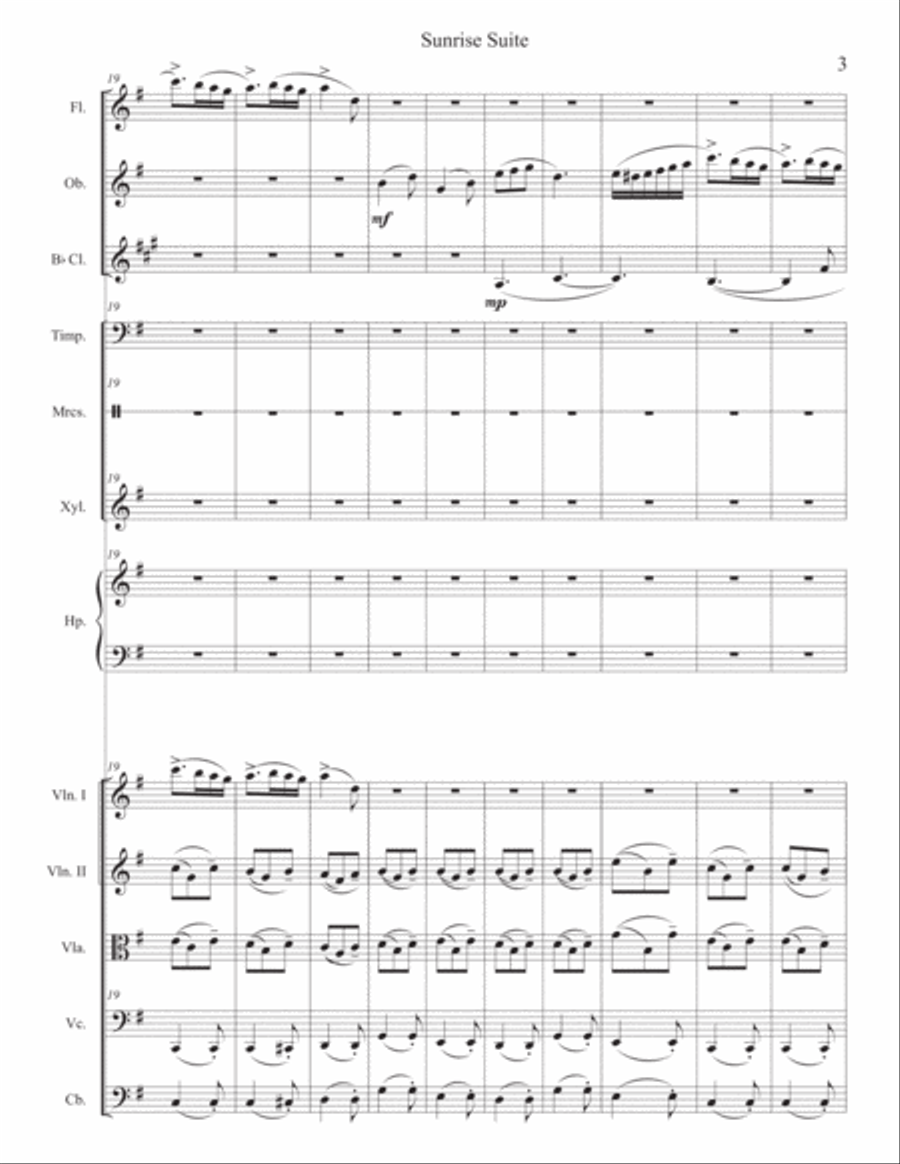 Sunrise Suite Sunrise Suite Chamber Orchestra scores gallery preview page 4