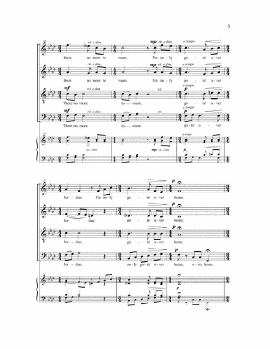 I Am a Poor Wayfarin' Stranger 4-Part scores gallery preview page 4
