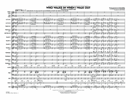 Who Walks In When I Walk Out? (Key: D minor) - Conductor Score (Full Score)