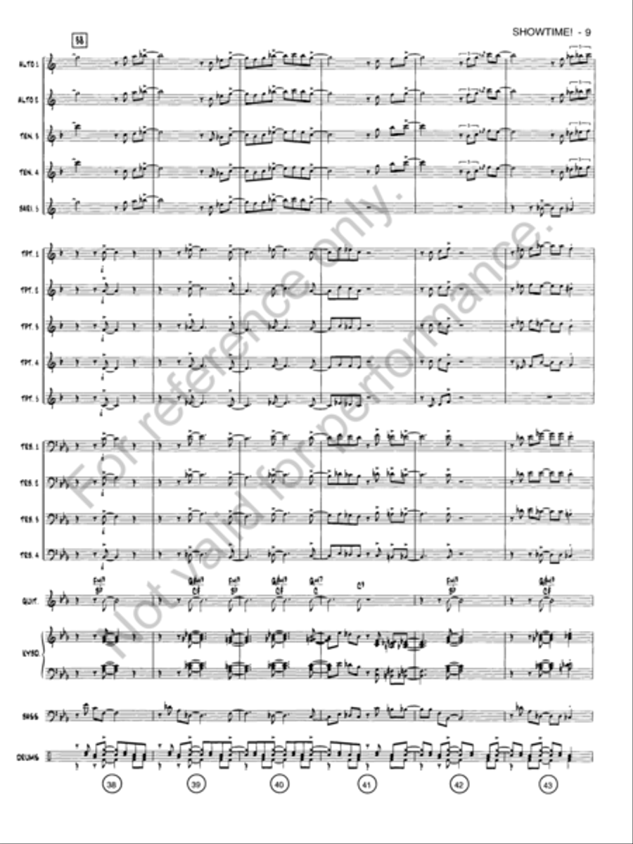 Showtime! Showtime! Jazz Ensemble scores gallery preview page 8