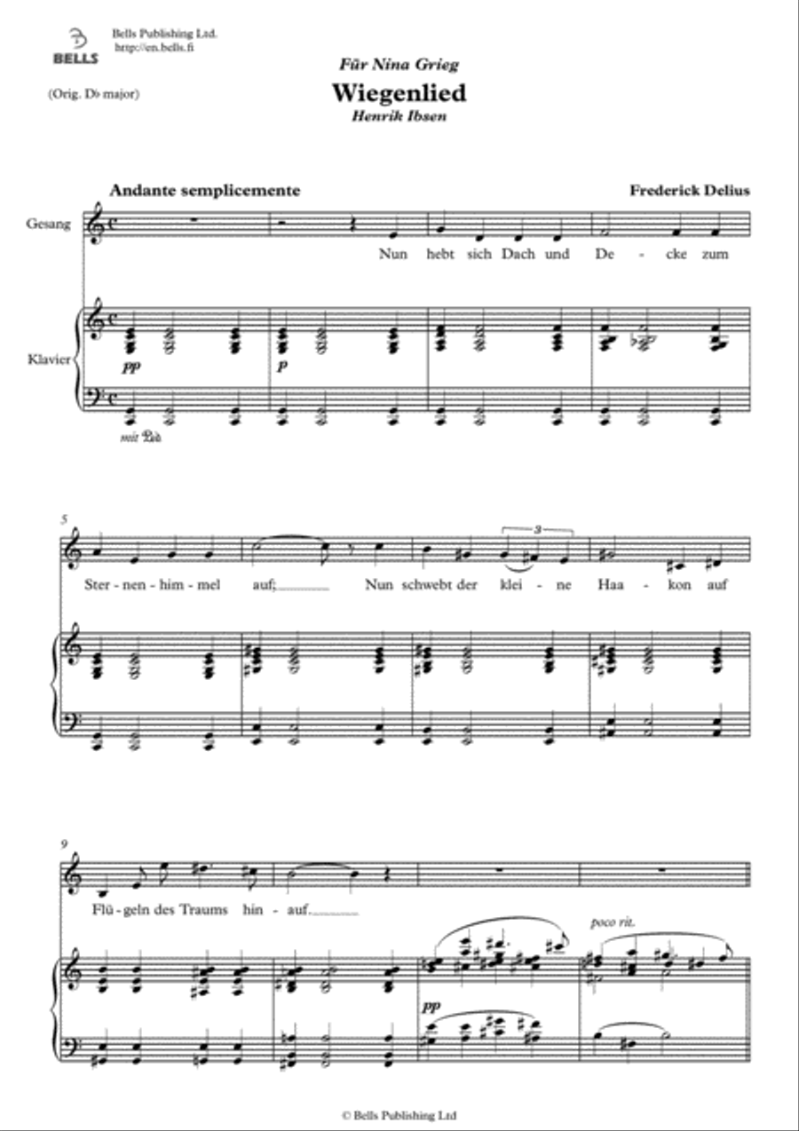 Wiegenlied (C Major) Voice Solo scores gallery preview page 1