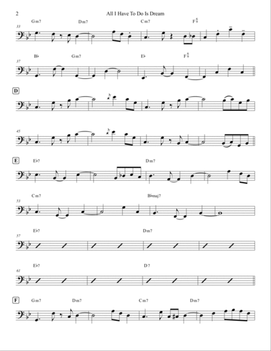 All I Have To Do Is Dream Tenor Saxophone scores gallery preview page 2