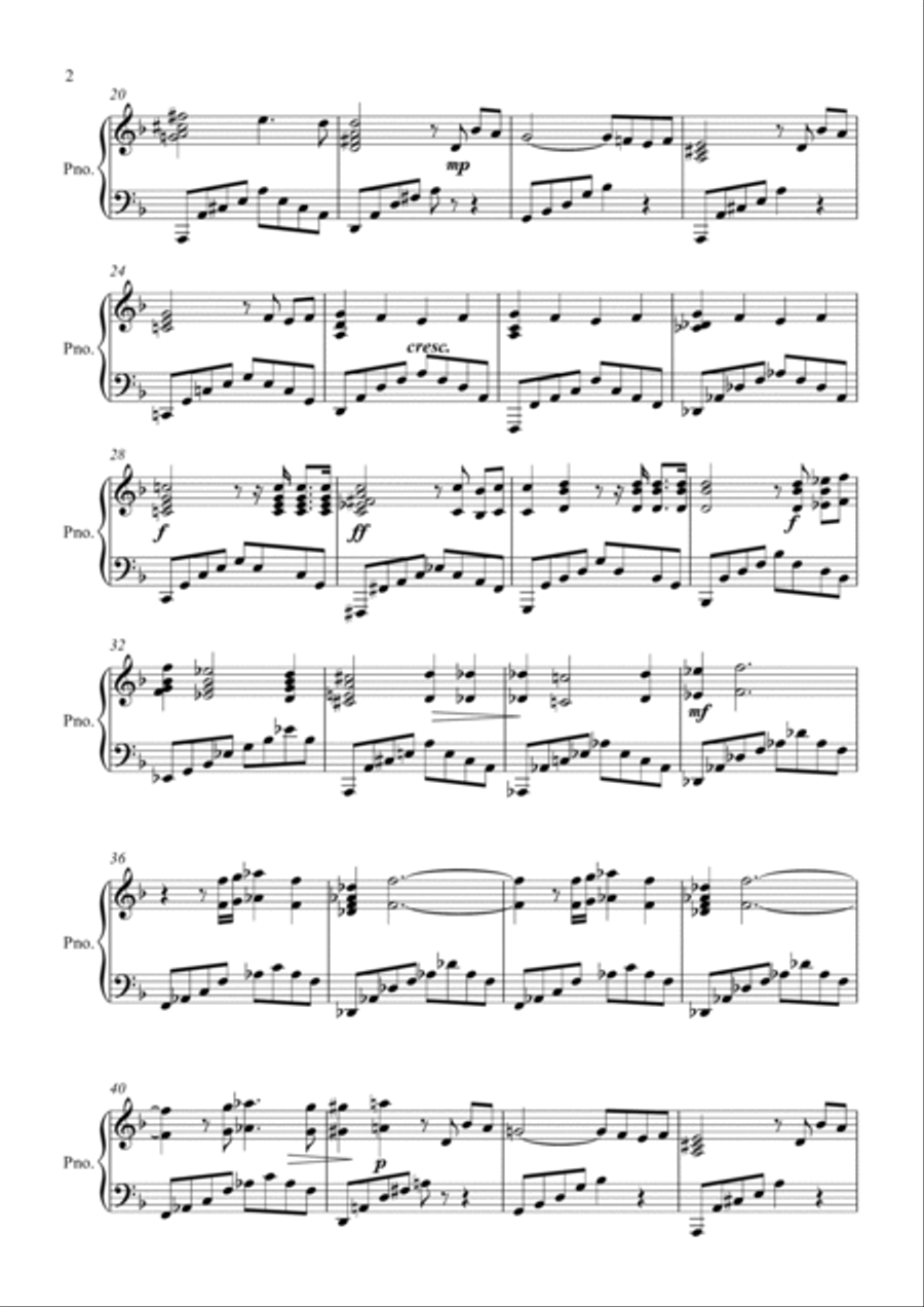 Preludio n.2 in Re minore Piano Solo scores gallery preview page 2