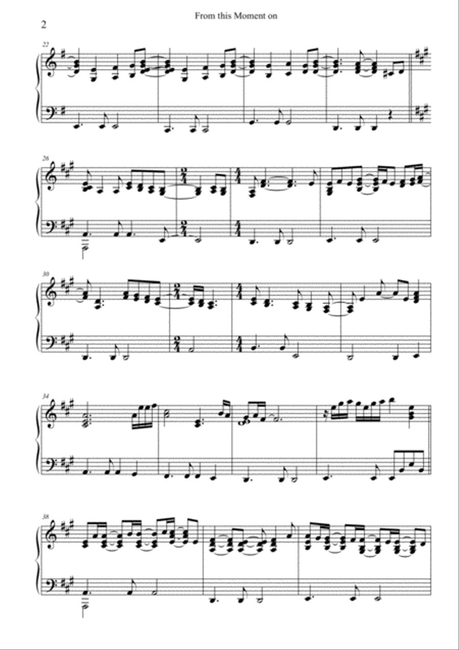 From This Moment On From This Moment On Piano Solo scores gallery preview page 2