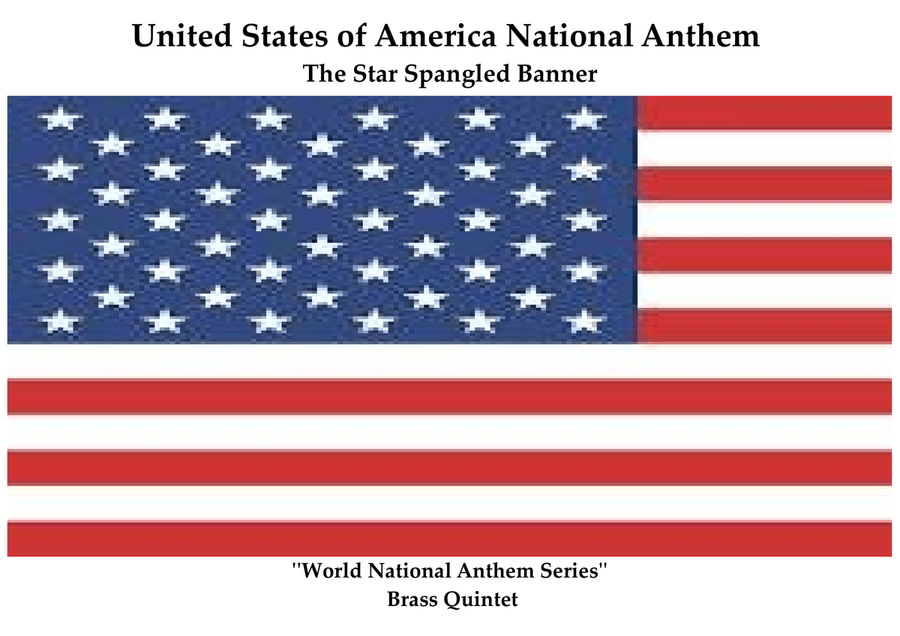 United States of America National Anthem (The Star Spangled Banner) for Brass Quintet Brass Quintet scores gallery preview page 1