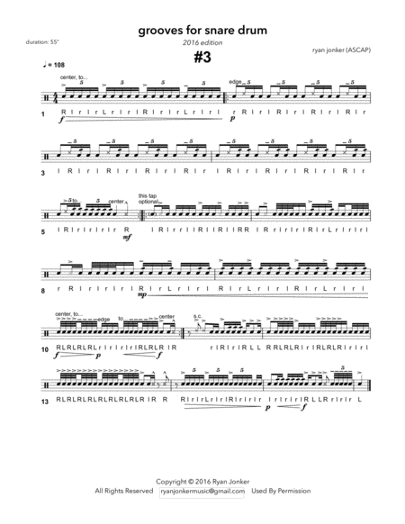 Groove #3 for Snare Drum image number null