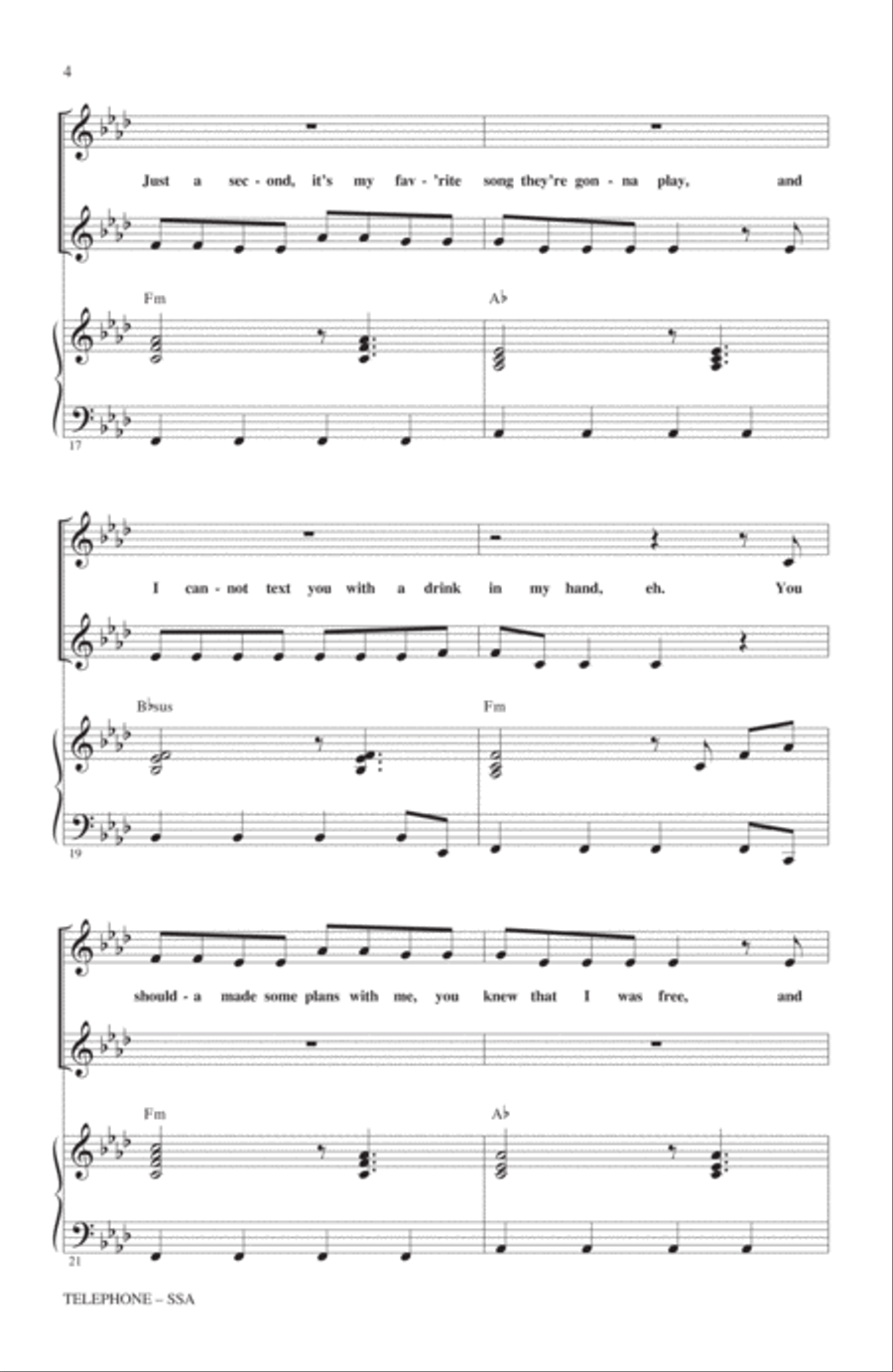 Telephone SSA scores gallery preview page 3