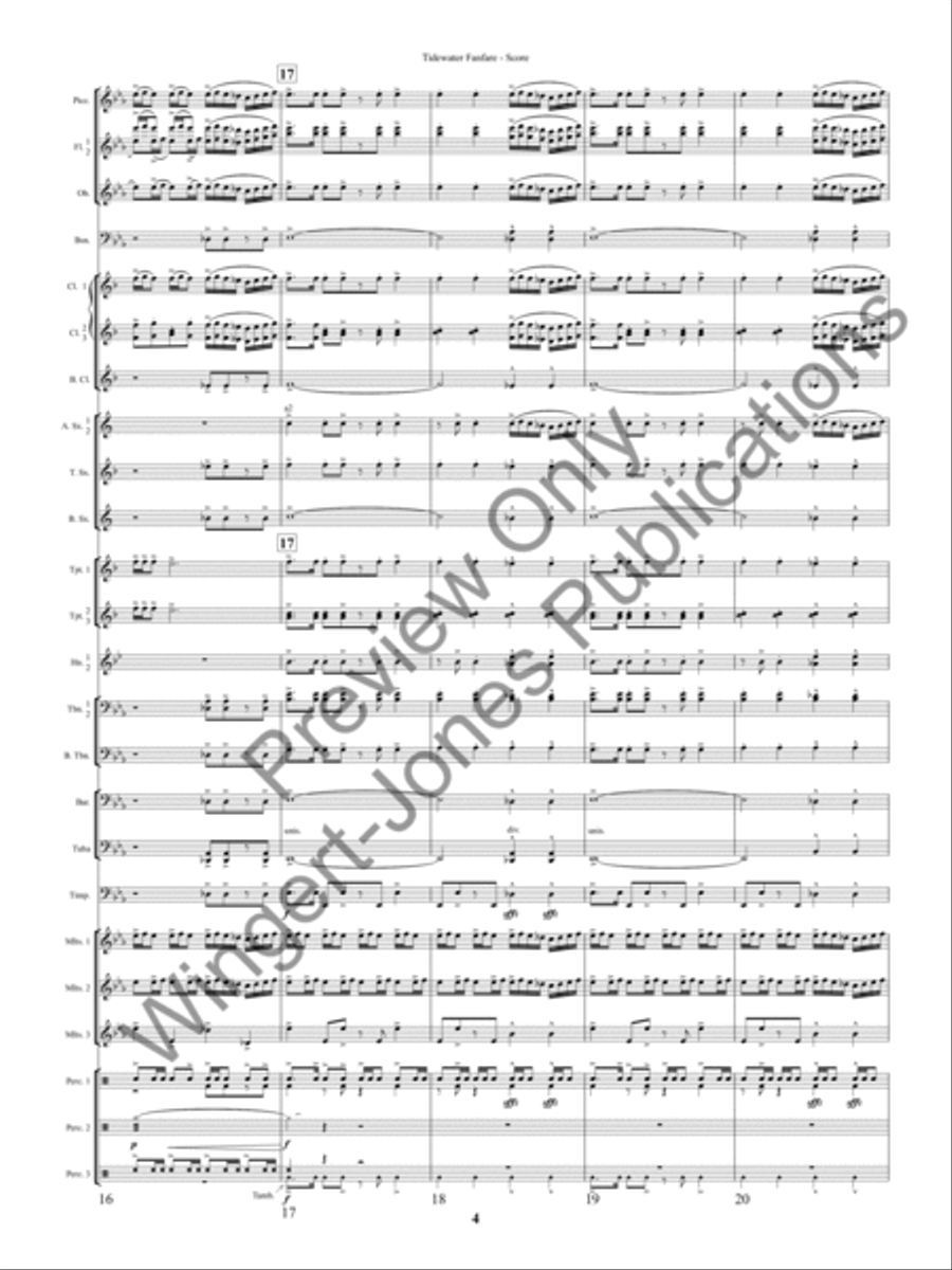 Tidewater Fanfre (Score) Concert Band scores gallery preview page 7
