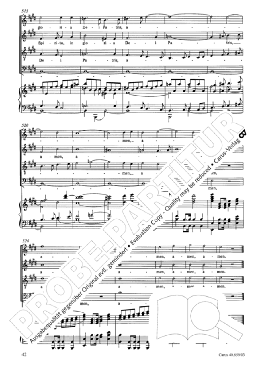 Mass in A flat major (Messe in As) 4-Part scores gallery preview page 43