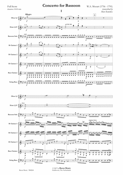 Concerto for Bassoon KV 191
