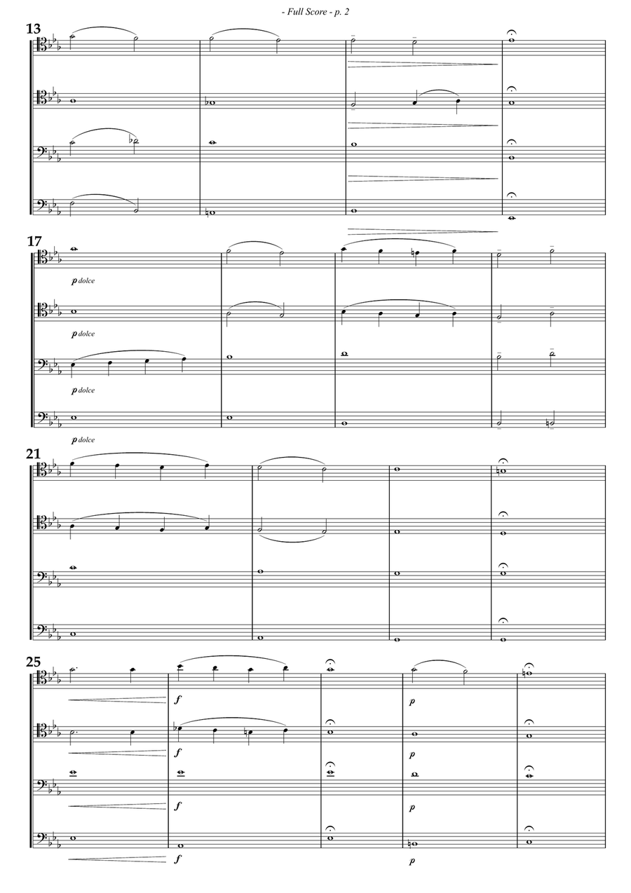 Two Aequale (Trombone Quartet) Brass Quartet scores gallery preview page 3