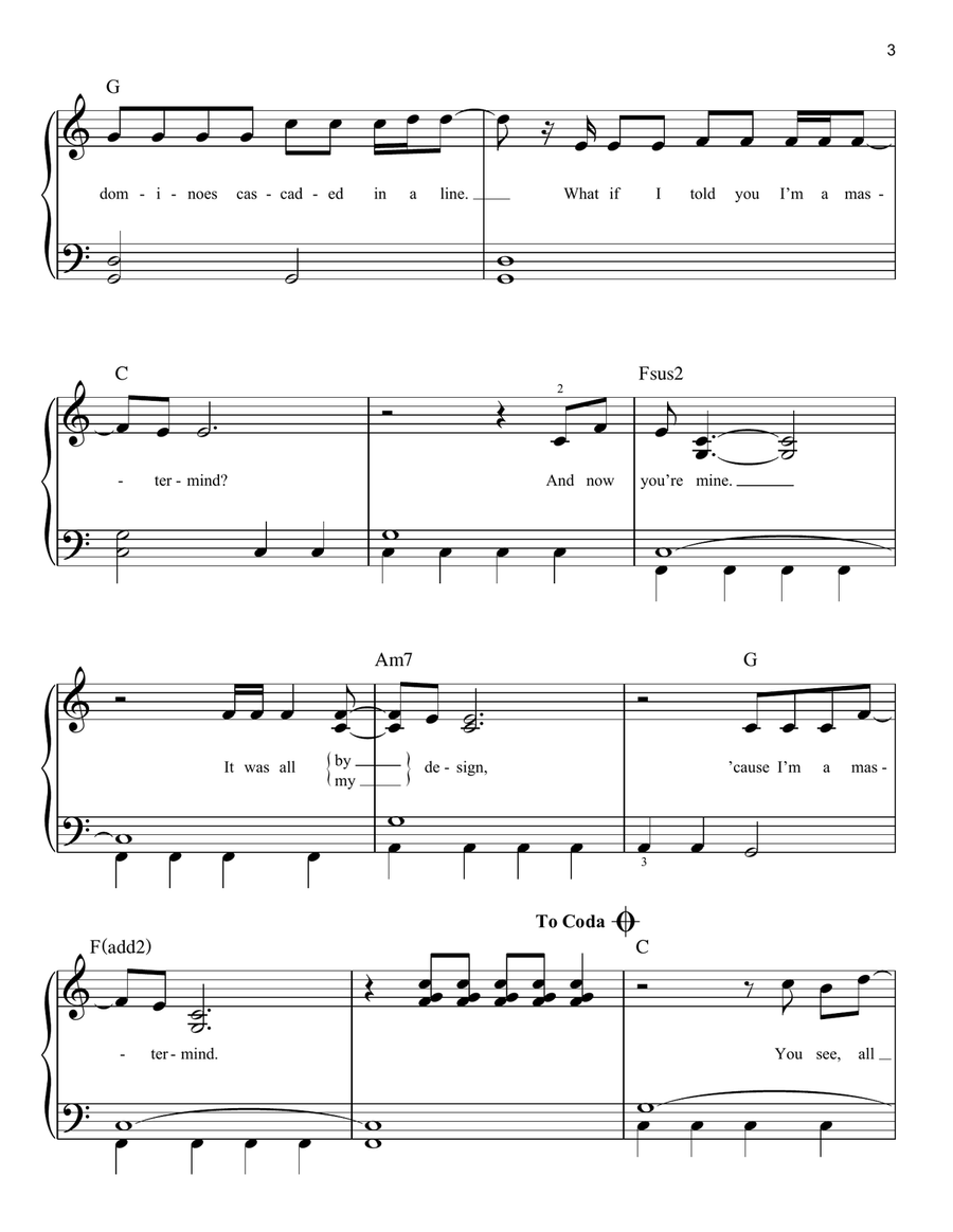 Mastermind Easy Piano scores gallery preview page 3