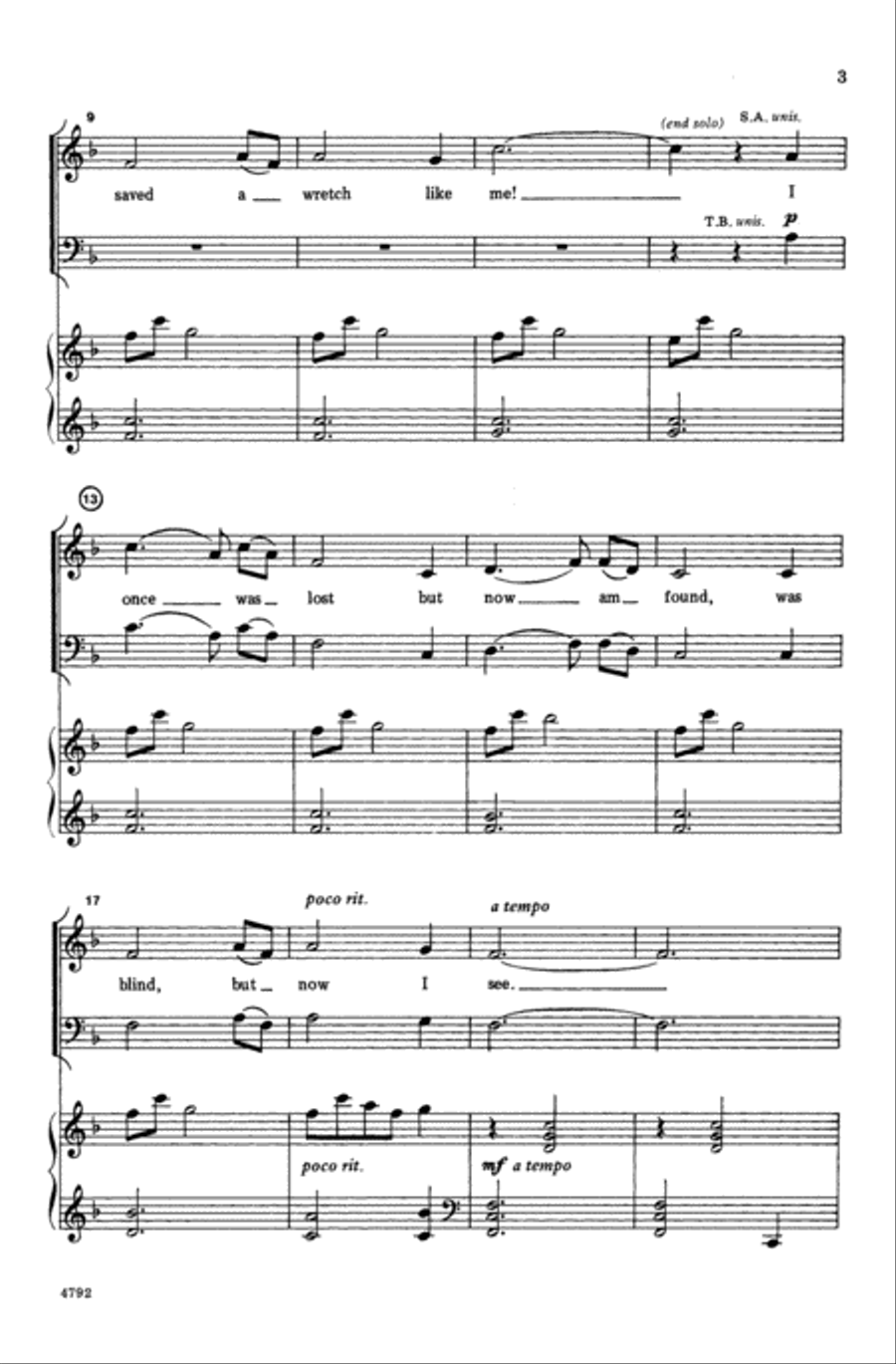 Amazing Grace Amazing Grace Choir scores gallery preview page 2