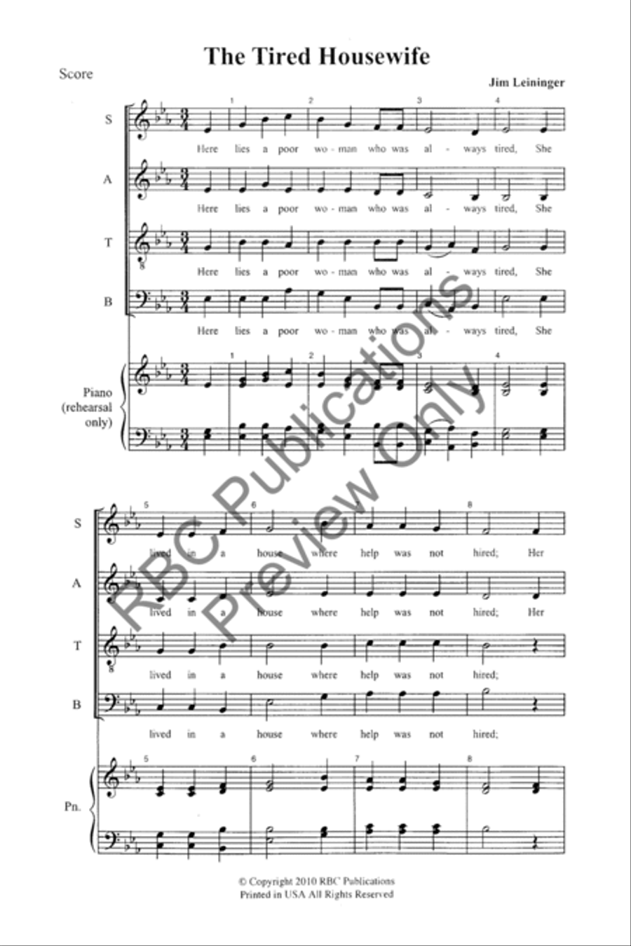 <br>Sheet music extract