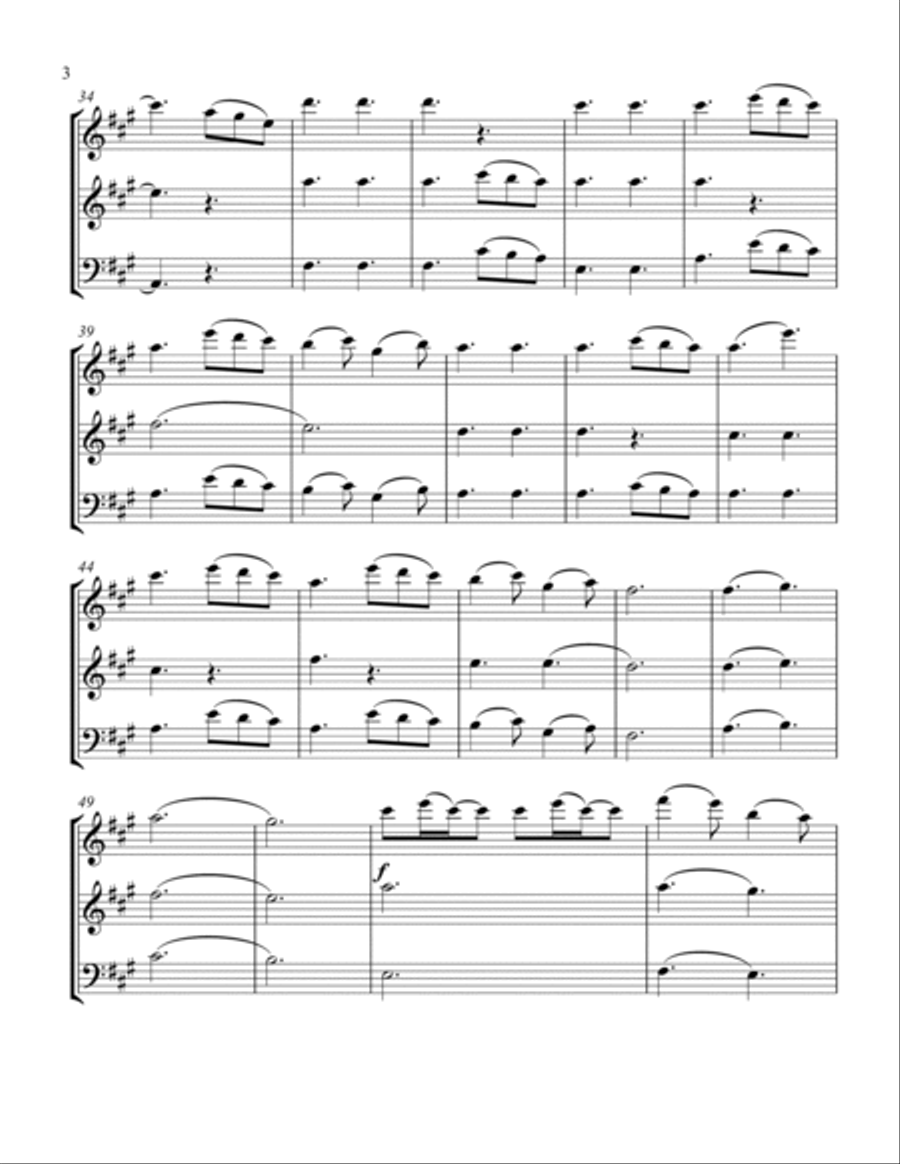 A Thousand Years Woodwind Trio scores gallery preview page 4