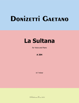 La Sultana, by Donizetti, in f minor