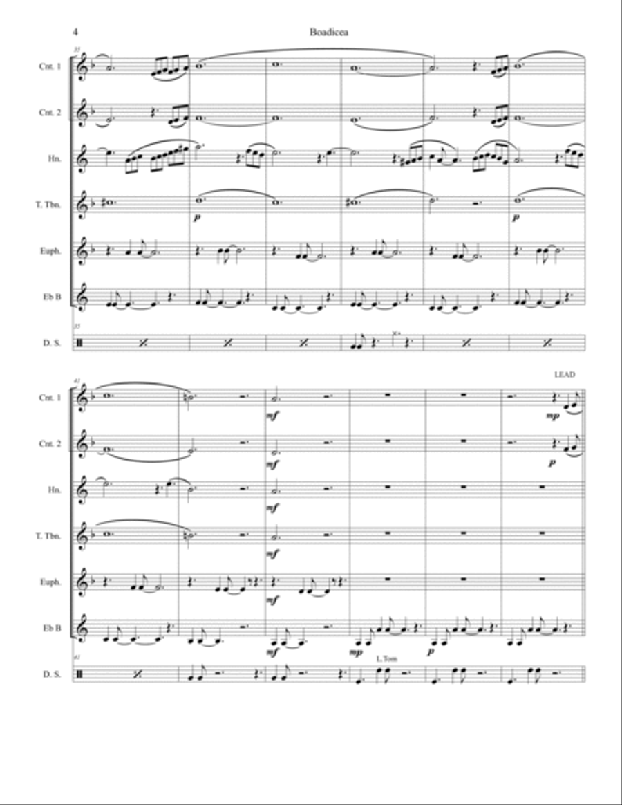 Story Of Boadicea Brass Ensemble scores gallery preview page 6