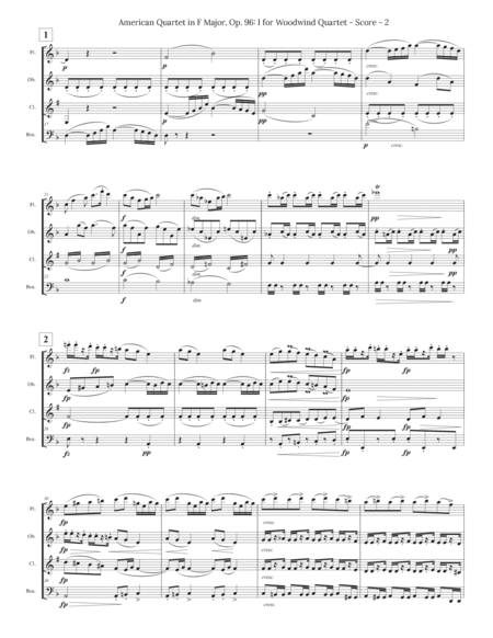 Dvorak American Quartet No. 12 for Double Reed Quartet image number null