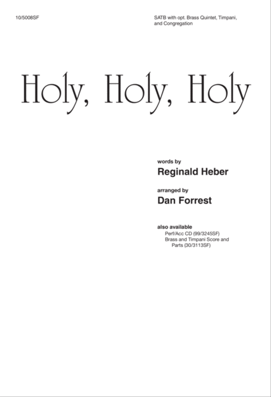 Holy, Holy, Holy 4-Part scores gallery preview page 1