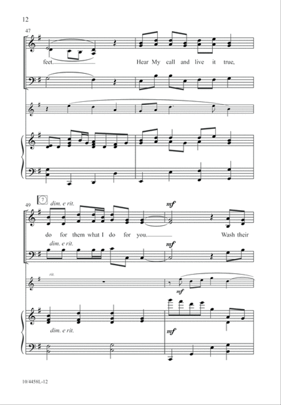 Wash Their Feet 3-Part scores gallery preview page 13