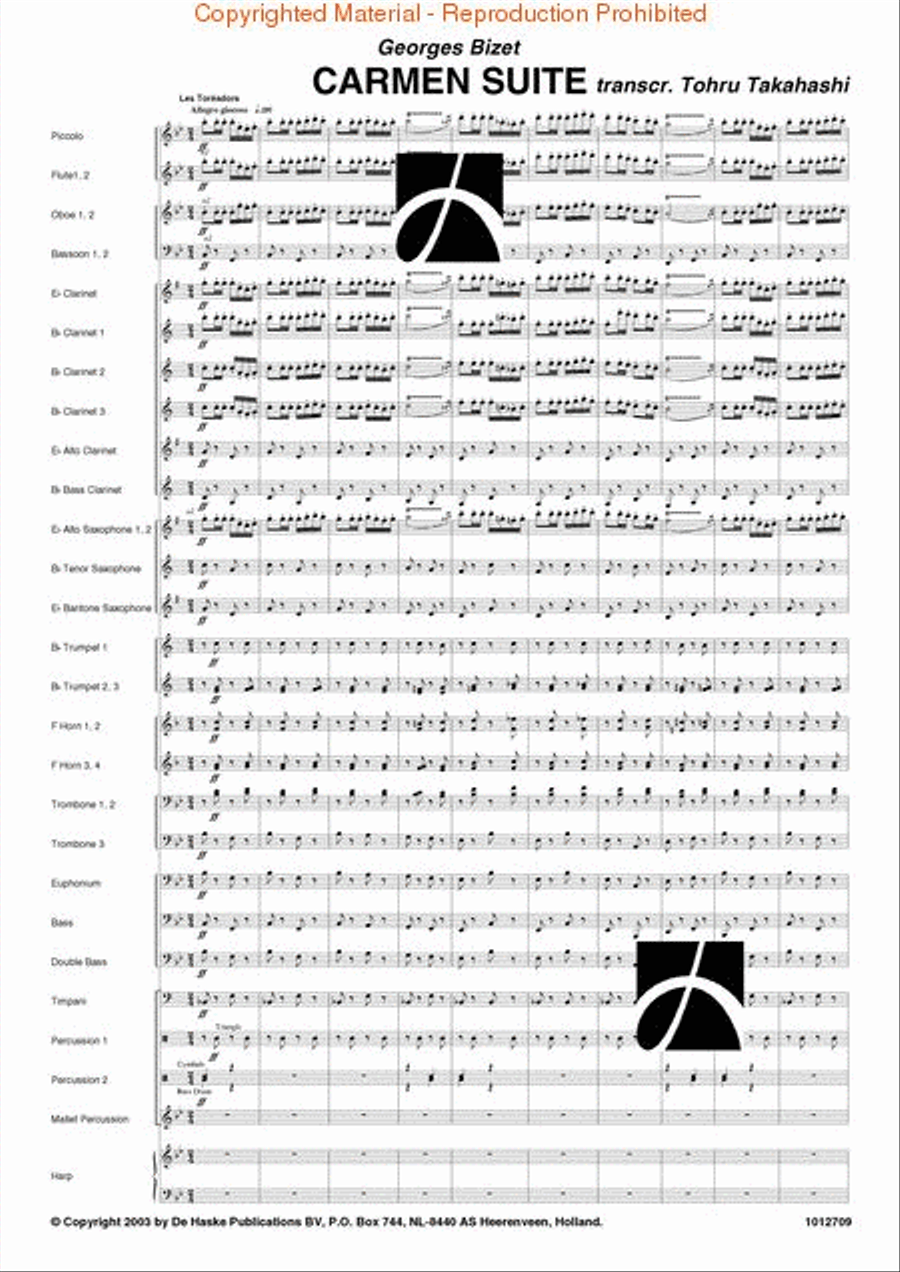 Carmen Suite Carmen Suite Concert Band scores gallery preview page 2