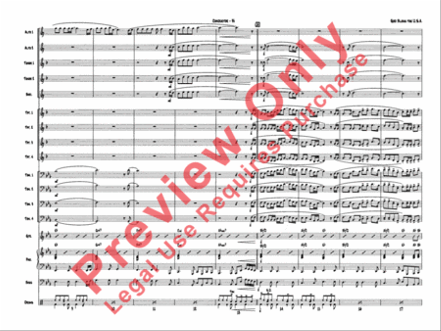 Superset #5: The Patriotic Collection (Medley) Jazz Ensemble scores gallery preview page 36