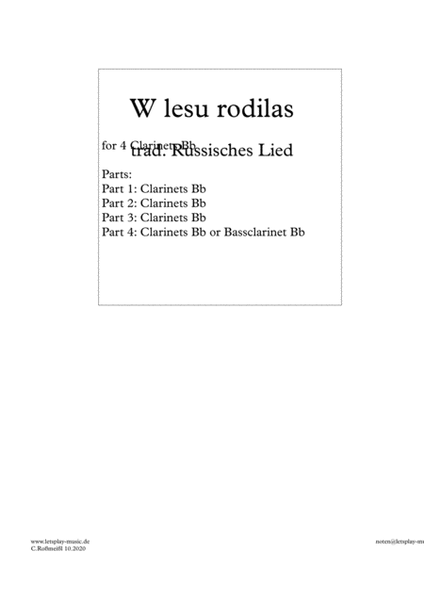 W lesu rodilas with Clarinetquartett image number null