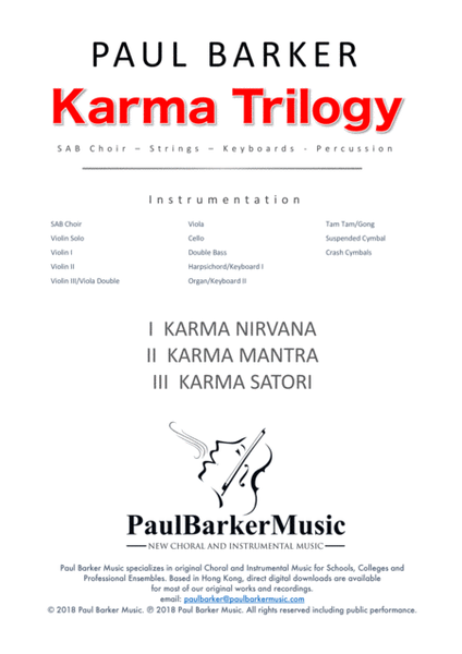 Karma Trilogy (SAB Choir & Orchestra) image number null
