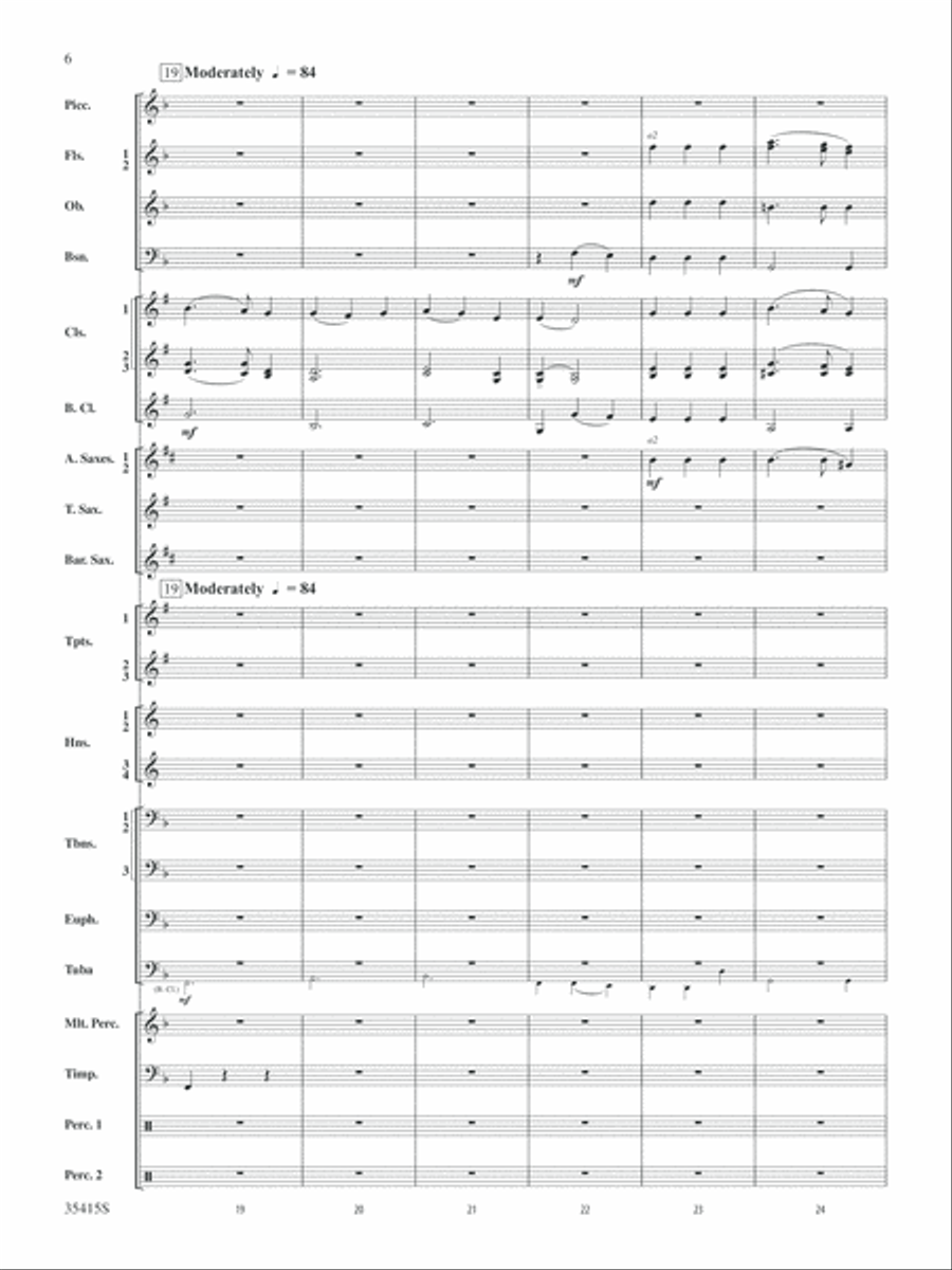 A Hymn Tune Rhapsody: Score Concert Band scores gallery preview page 6